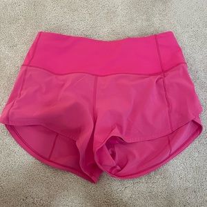 lululemon sonic pink shorts